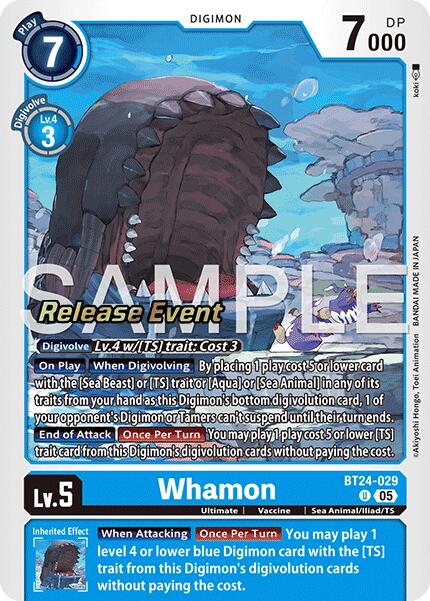 Whamon [BT24-029] [Time Stranger Release Events Cards] | Shuffle n Cut Hobbies & Games