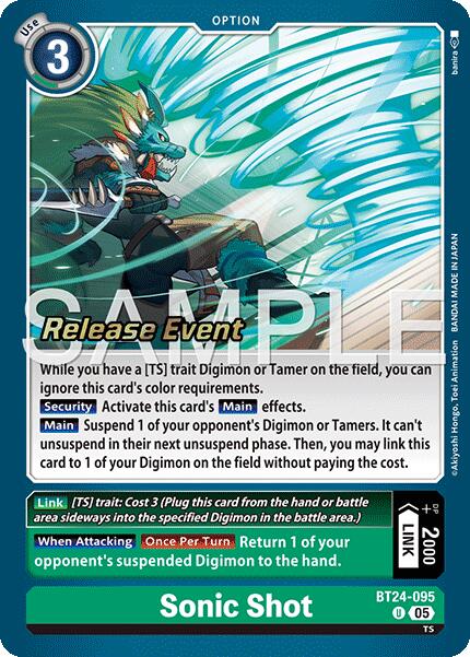 Sonic Shot [BT24-095] [Time Stranger Release Events Cards] | Shuffle n Cut Hobbies & Games
