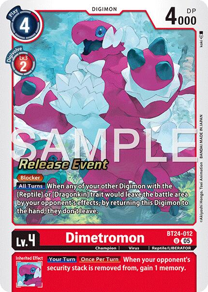 Dimetromon [BT24-012] [Time Stranger Release Events Cards] | Shuffle n Cut Hobbies & Games