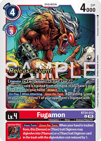 Fugamon [BT24-013] [Time Stranger Release Events Cards] | Shuffle n Cut Hobbies & Games