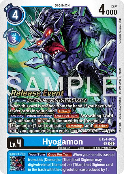Hyogamon [BT24-026] [Time Stranger Release Events Cards] | Shuffle n Cut Hobbies & Games