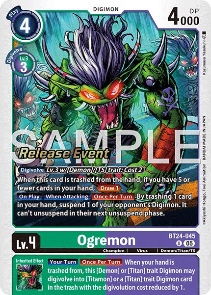 Ogremon [BT24-045] [Time Stranger Release Events Cards] | Shuffle n Cut Hobbies & Games