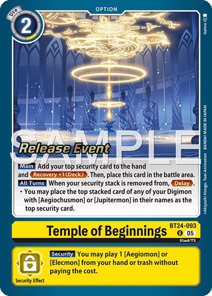Temple of Beginnings [BT24-093] [Time Stranger Release Events Cards] | Shuffle n Cut Hobbies & Games