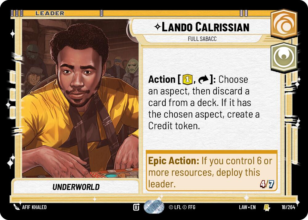 Lando Calrissian - Full Sabacc (18/264) (18/264) [A Lawless Time] | Shuffle n Cut Hobbies & Games
