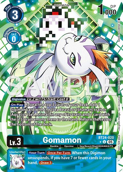 Gomamon [BT24-020] (Box Topper) [Time Stranger] | Shuffle n Cut Hobbies & Games