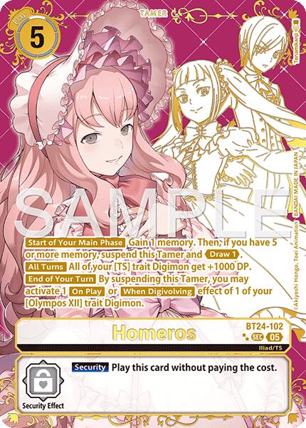 Homeros [BT24-102] (Rare Pull) [Time Stranger] | Shuffle n Cut Hobbies & Games