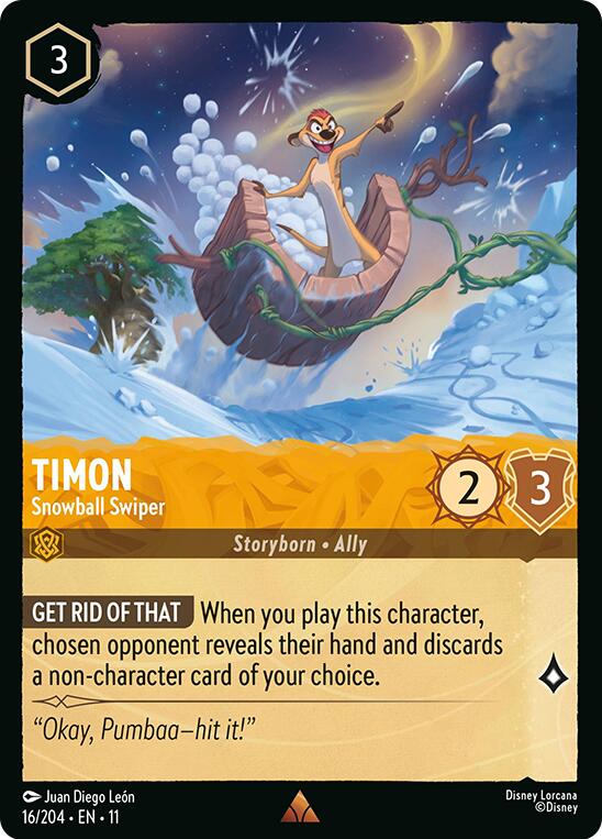 Timon - Snowball Swiper (16/204) [Winterspell] | Shuffle n Cut Hobbies & Games