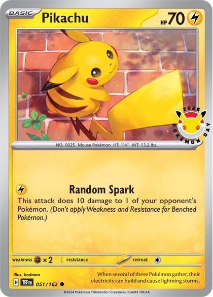 Pikachu (051/162) (Pokemon Day 2026) [Miscellaneous Cards] | Shuffle n Cut Hobbies & Games