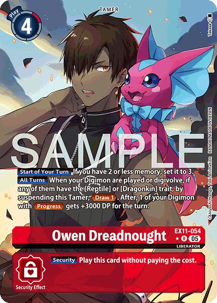 Owen Dreadnought [EX11-054] (Alternate Art) [Dawn of Liberator] | Shuffle n Cut Hobbies & Games