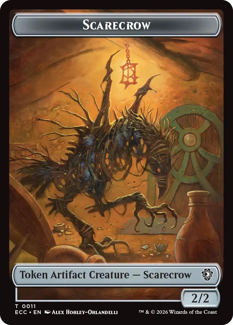 Scarecrow // Treasure Double-Sided Token [Lorwyn Eclipsed Tokens] | Shuffle n Cut Hobbies & Games