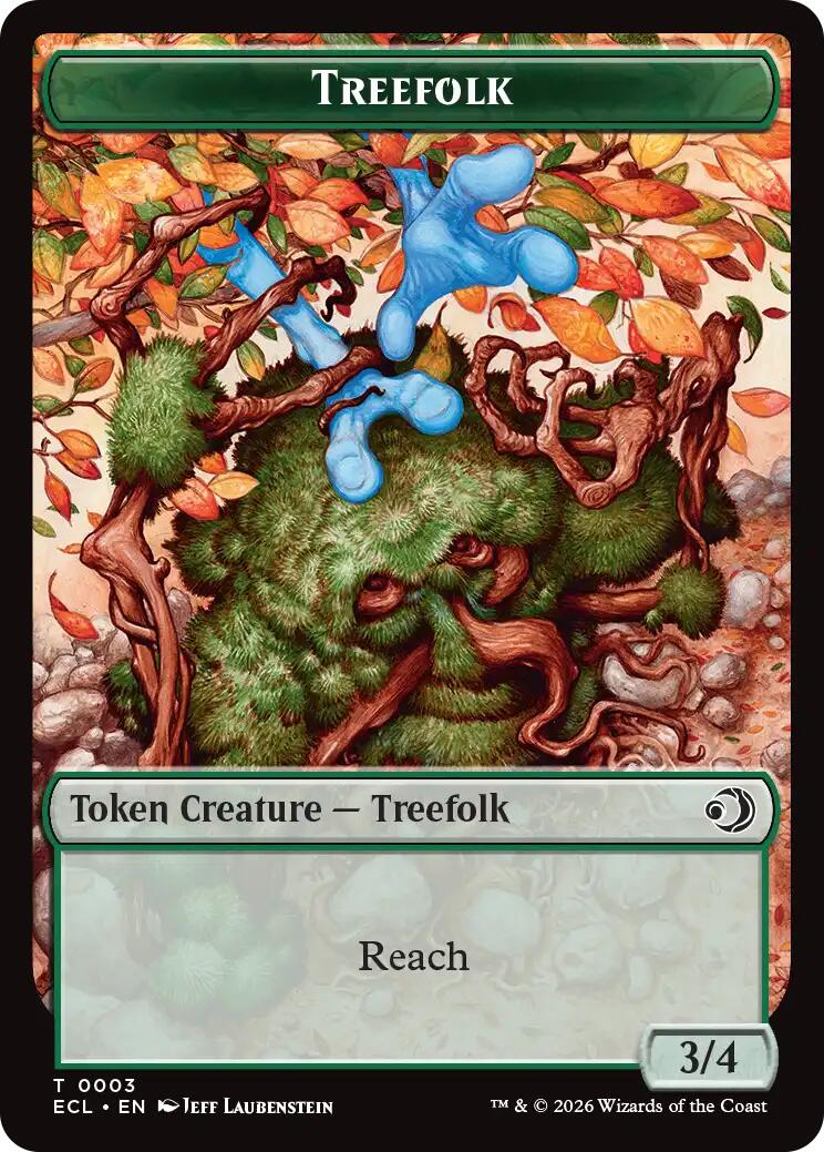 Treefolk // Goblin Double-Sided Token [Lorwyn Eclipsed Tokens] | Shuffle n Cut Hobbies & Games