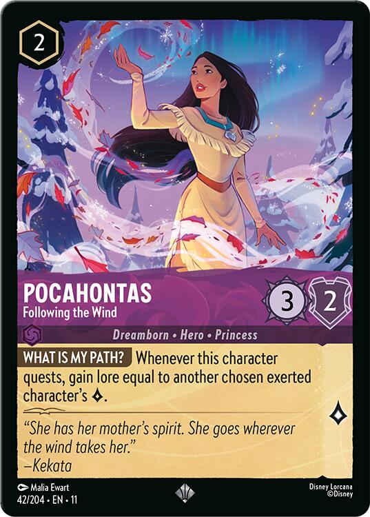 Pocahontas - Following the Wind (42/204) [Winterspell] | Shuffle n Cut Hobbies & Games