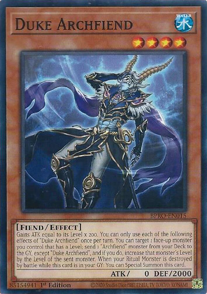 Duke Archfiend [BPRO-EN015] Common | Shuffle n Cut Hobbies & Games