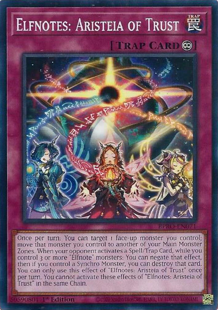 Elfnotes: Aristeia of Trust [BPRO-EN071] Common | Shuffle n Cut Hobbies & Games