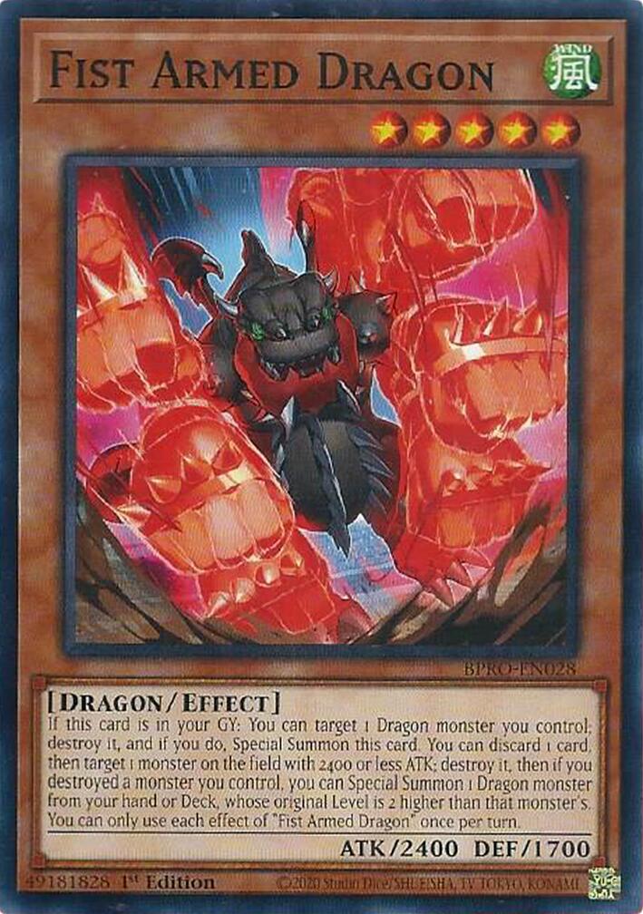 Fist Armed Dragon [BPRO-EN028] Common | Shuffle n Cut Hobbies & Games