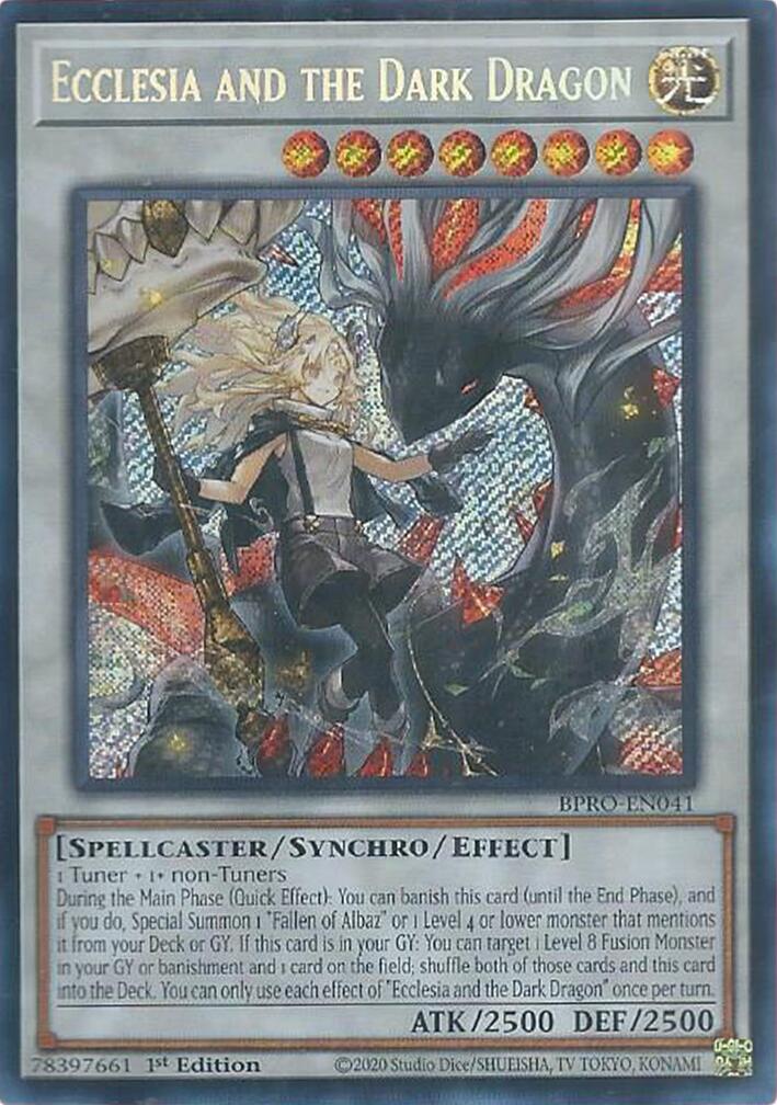 Ecclesia and the Dark Dragon [BPRO-EN041] Secret Rare | Shuffle n Cut Hobbies & Games
