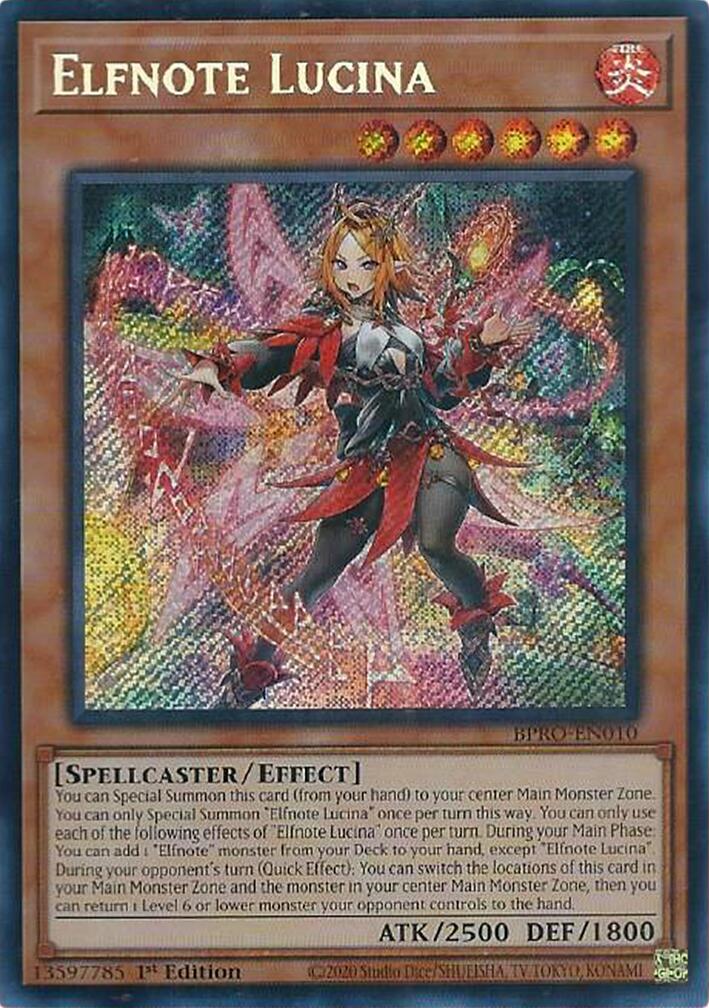 Elfnote Lucina [BPRO-EN010] Secret Rare | Shuffle n Cut Hobbies & Games
