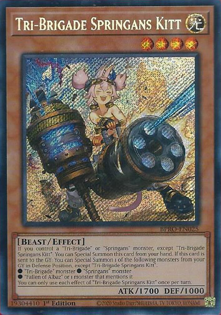 Tri-Brigade Springans Kitt [BPRO-EN025] Secret Rare | Shuffle n Cut Hobbies & Games
