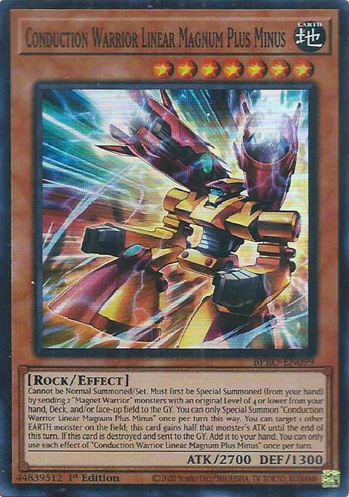 Conduction Warrior Linear Magnum Plus Minus [BPRO-EN099] Super Rare | Shuffle n Cut Hobbies & Games