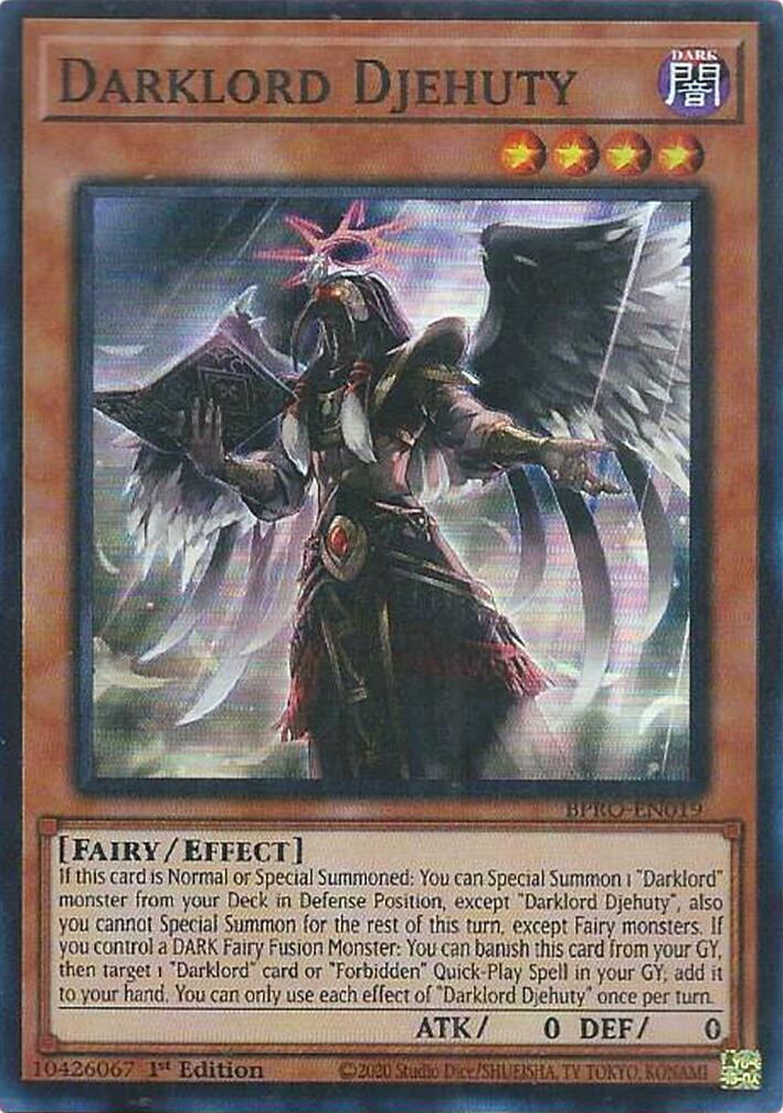 Darklord Djehuty [BPRO-EN019] Super Rare | Shuffle n Cut Hobbies & Games