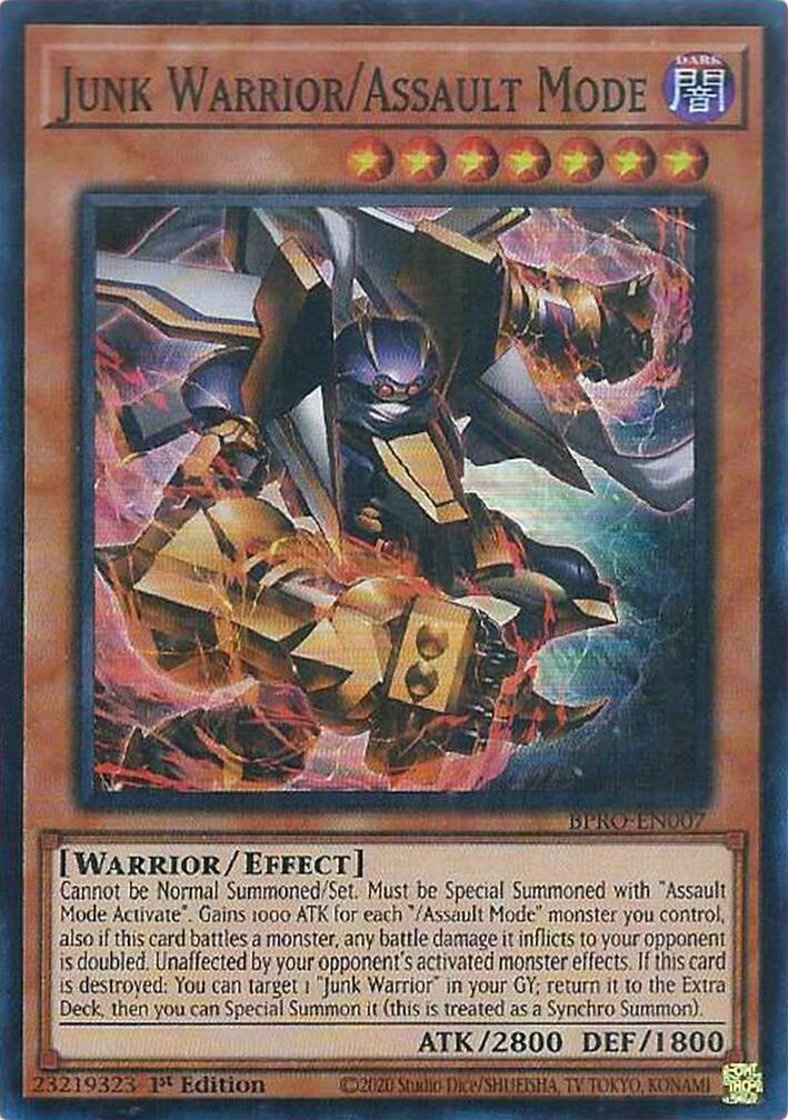 Junk Warrior/Assault Mode [BPRO-EN007] Super Rare | Shuffle n Cut Hobbies & Games