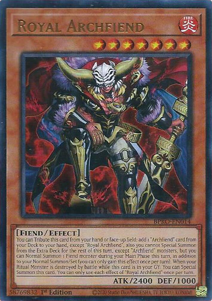 Royal Archfiend [BPRO-EN014] Ultra Rare | Shuffle n Cut Hobbies & Games
