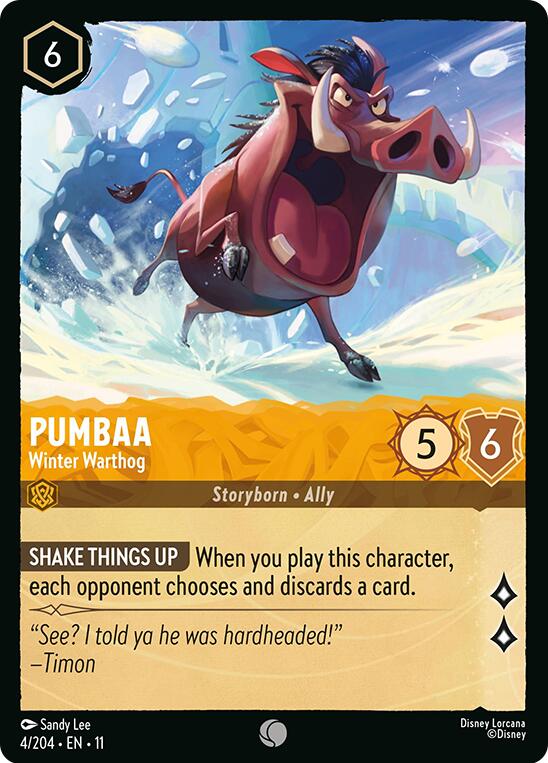 Pumbaa - Winter Warthog (4/204) [Winterspell] | Shuffle n Cut Hobbies & Games