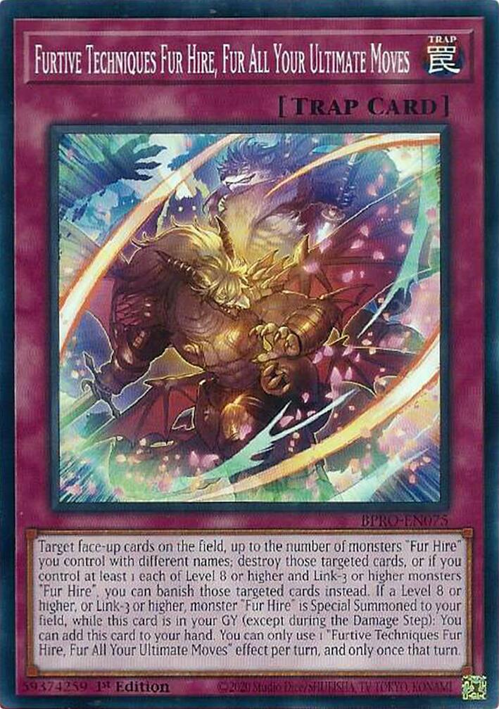 Furtive Techniques Fur Hire, Fur All Your Ultimate Moves [BPRO-EN075] Common | Shuffle n Cut Hobbies & Games
