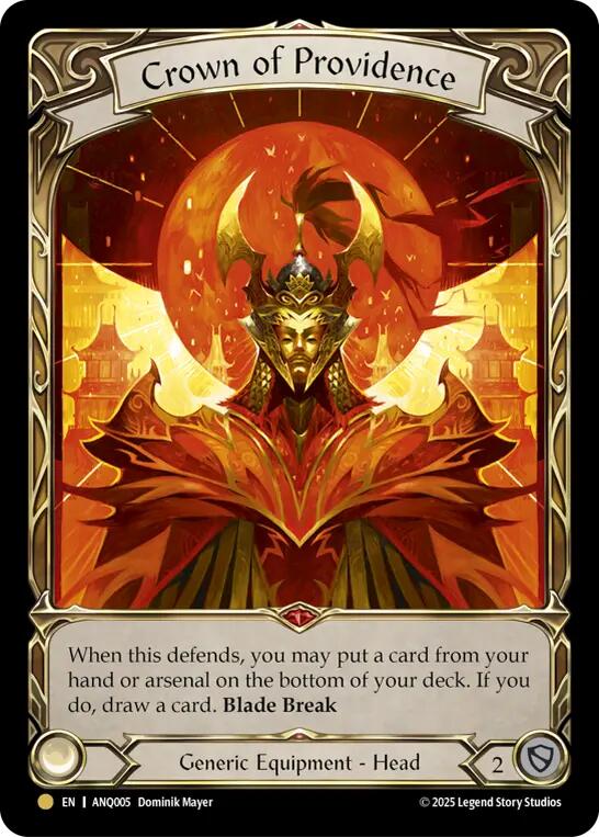 Crown of Providence [ANQ005] (Compendium of Rathe - Antiquity Pack)  Rainbow Foil | Shuffle n Cut Hobbies & Games