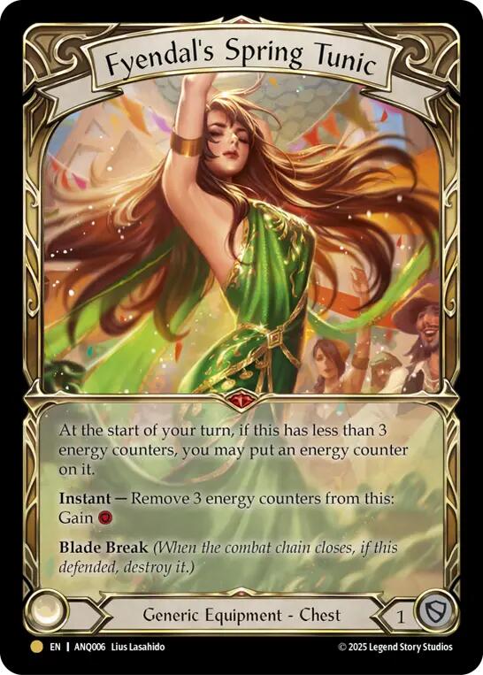 Fyendal's Spring Tunic [ANQ006] (Compendium of Rathe - Antiquity Pack)  Rainbow Foil | Shuffle n Cut Hobbies & Games