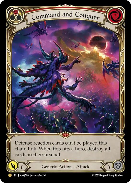 Command and Conquer [ANQ009] (Compendium of Rathe - Antiquity Pack)  Rainbow Foil | Shuffle n Cut Hobbies & Games