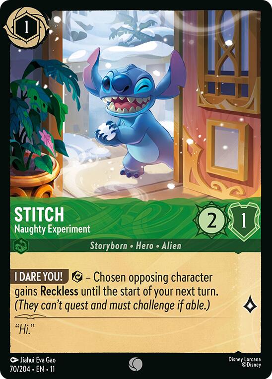 Stitch - Naughty Experiment (70/204) [Winterspell] | Shuffle n Cut Hobbies & Games