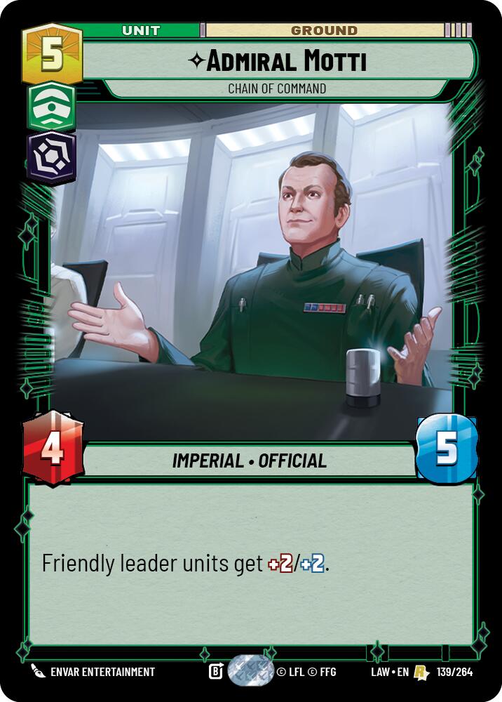 Admiral Motti - Chain of Command (139/264) (139/264) [A Lawless Time] | Shuffle n Cut Hobbies & Games