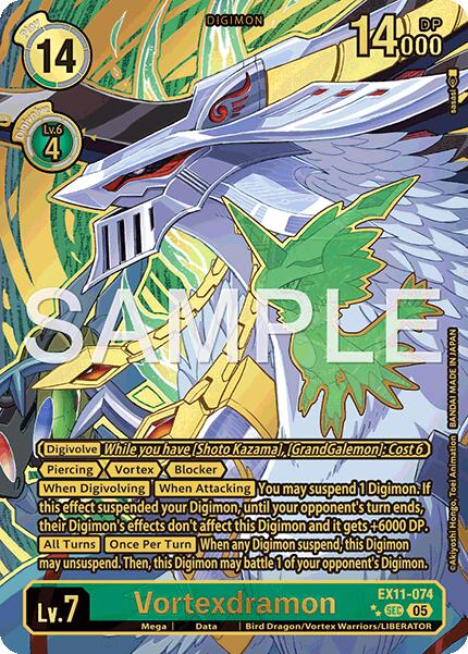 Vortexdramon [EX11-074] (Rare Pull) [Dawn of Liberator] | Shuffle n Cut Hobbies & Games