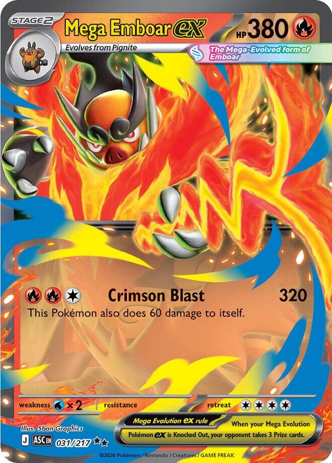 Mega Emboar ex (031/217) [Mega Evolution: Ascended Heroes] | Shuffle n Cut Hobbies & Games