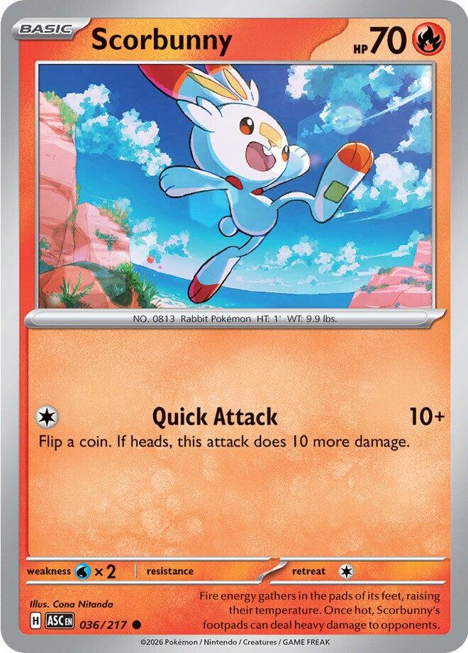 Scorbunny (036/217) [Mega Evolution: Ascended Heroes] | Shuffle n Cut Hobbies & Games