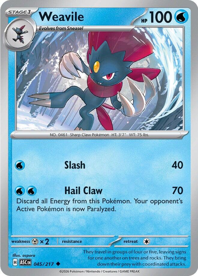 Weavile (045/217) [Mega Evolution: Ascended Heroes] | Shuffle n Cut Hobbies & Games