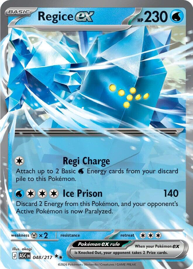 Regice ex (048/217) [Mega Evolution: Ascended Heroes] | Shuffle n Cut Hobbies & Games
