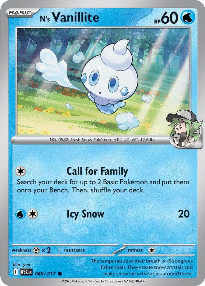 N's Vanillite (049/217) [Mega Evolution: Ascended Heroes] | Shuffle n Cut Hobbies & Games