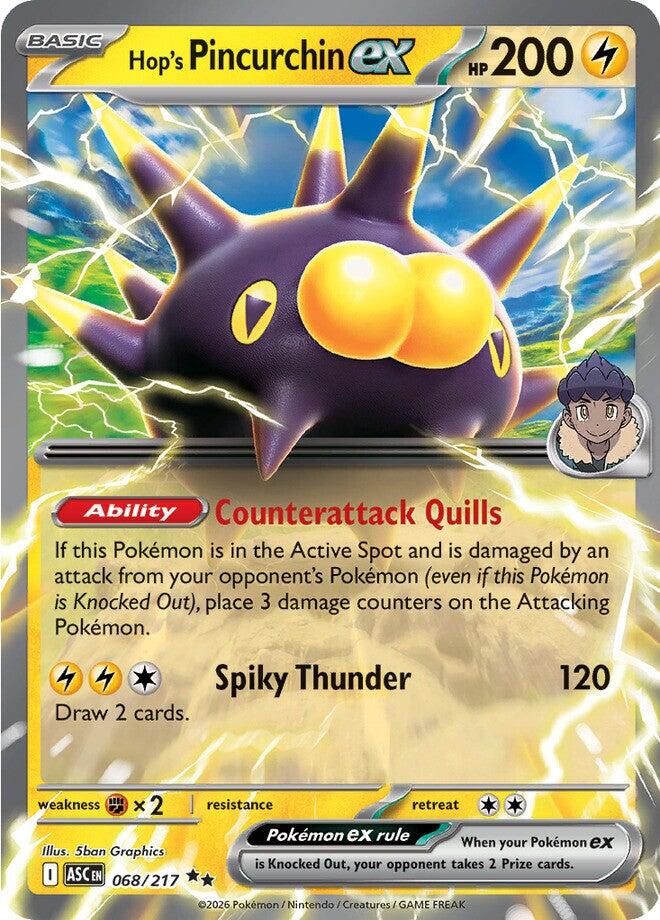 Hop's Pincurchin ex (068/217) [Mega Evolution: Ascended Heroes] | Shuffle n Cut Hobbies & Games