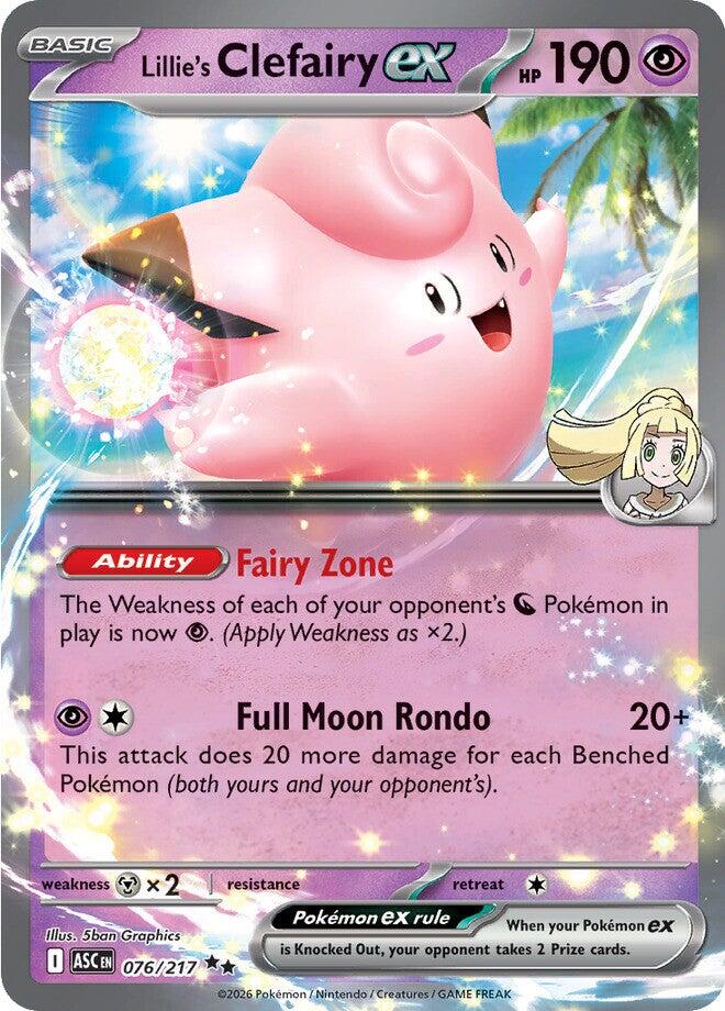 Lillie's Clefairy ex (076/217) [Mega Evolution: Ascended Heroes] | Shuffle n Cut Hobbies & Games