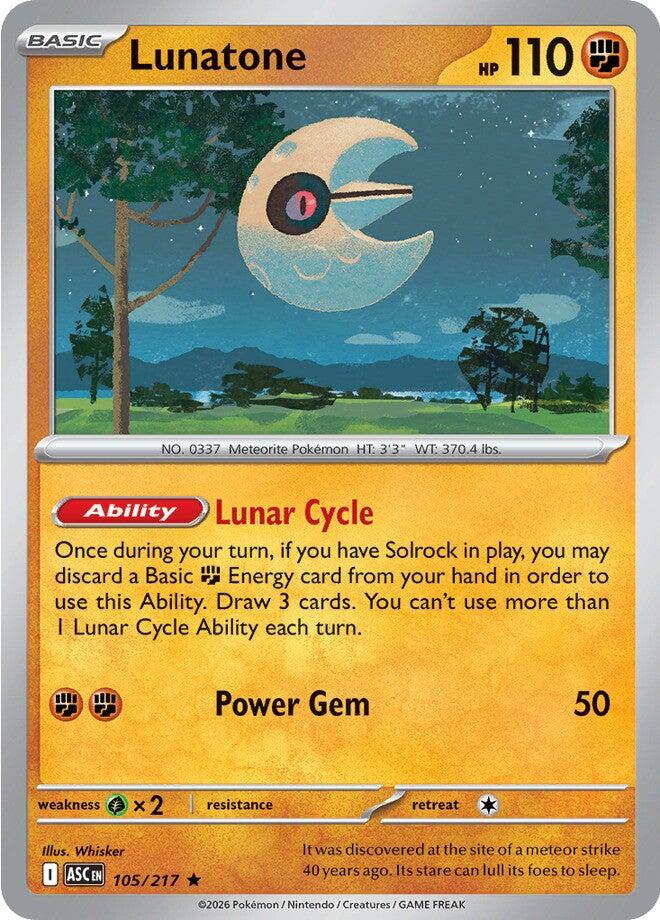 Lunatone (105/217) [Mega Evolution: Ascended Heroes] | Shuffle n Cut Hobbies & Games