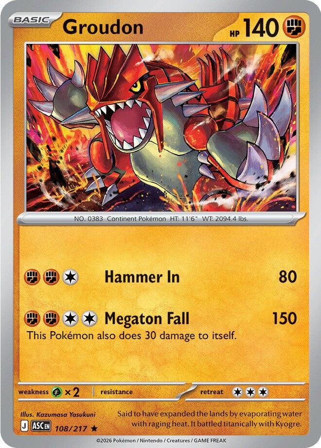 Groudon (108/217) [Mega Evolution: Ascended Heroes] | Shuffle n Cut Hobbies & Games