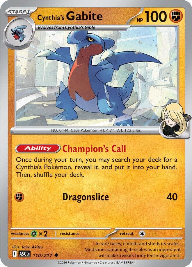 Cynthia's Gabite (110/217) [Mega Evolution: Ascended Heroes] | Shuffle n Cut Hobbies & Games