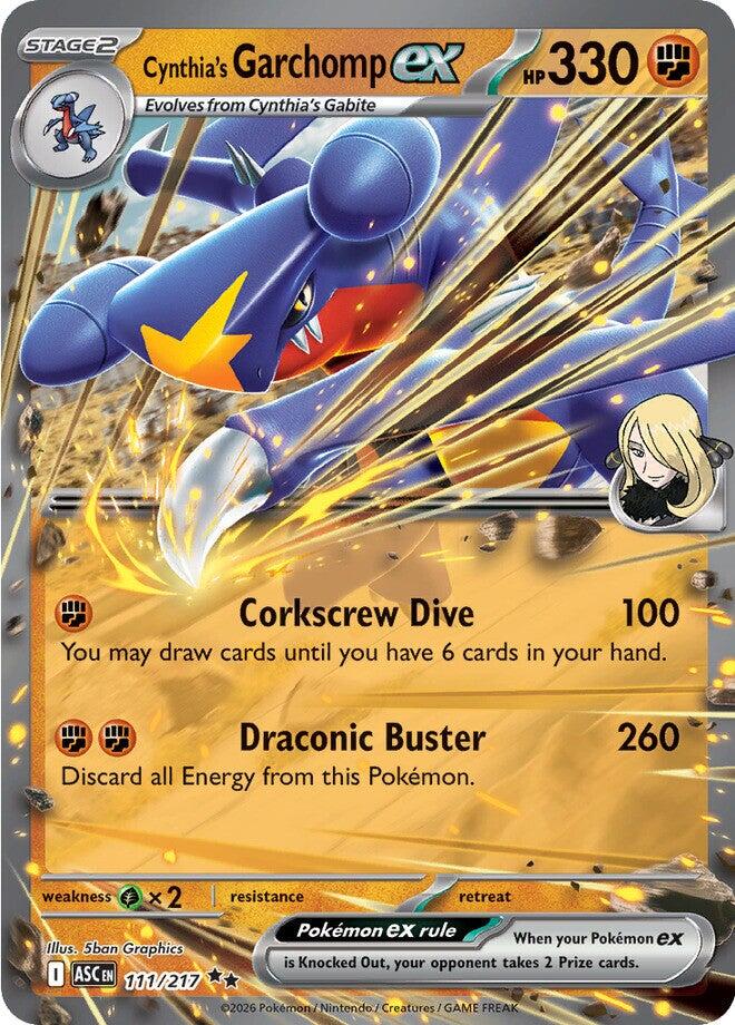 Cynthia's Garchomp ex (111/217) [Mega Evolution: Ascended Heroes] | Shuffle n Cut Hobbies & Games