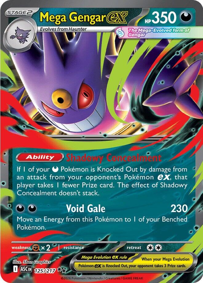 Mega Gengar ex (125/217) [Mega Evolution: Ascended Heroes] | Shuffle n Cut Hobbies & Games