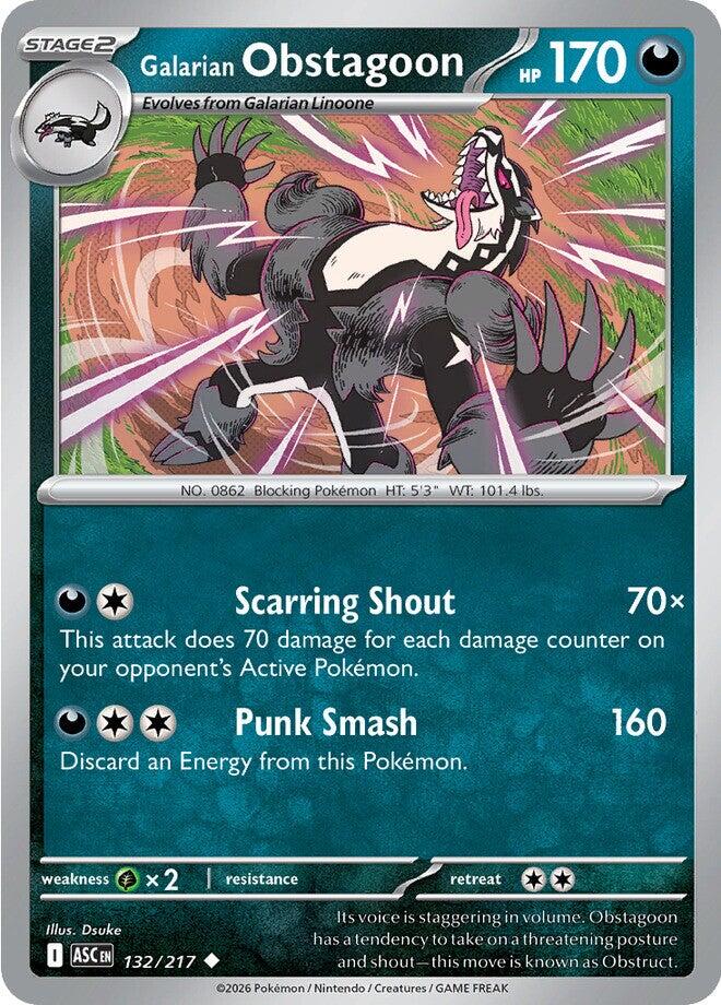 Galarian Obstagoon (132/217) [Mega Evolution: Ascended Heroes] | Shuffle n Cut Hobbies & Games