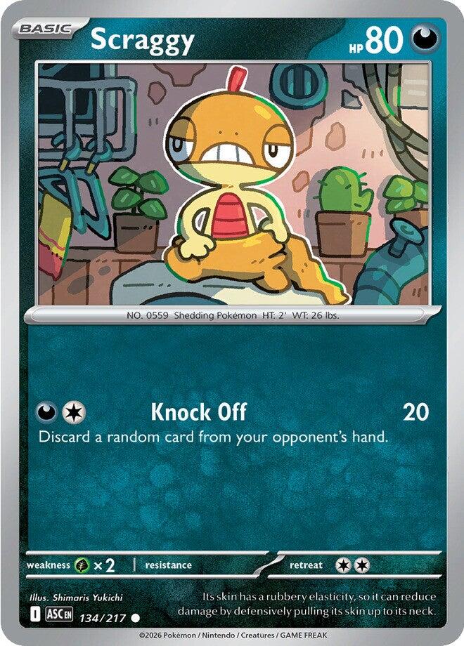 Scraggy (134/217) [Mega Evolution: Ascended Heroes] | Shuffle n Cut Hobbies & Games