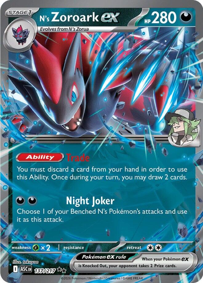 N's Zoroark ex (137/217) [Mega Evolution: Ascended Heroes] | Shuffle n Cut Hobbies & Games
