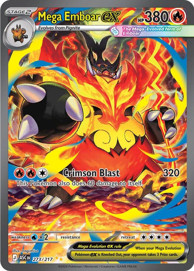Mega Emboar ex (273/217) [Mega Evolution: Ascended Heroes] | Shuffle n Cut Hobbies & Games
